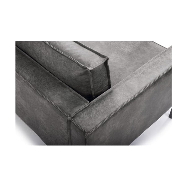 Tmavě šedé křeslo z imitace kůže Rate - Scandic-image-4