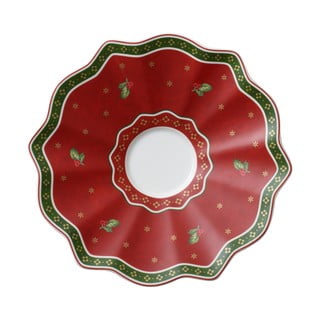 Červený porcelánový vánoční podšálek Toy's Delight Villeroy&Boch