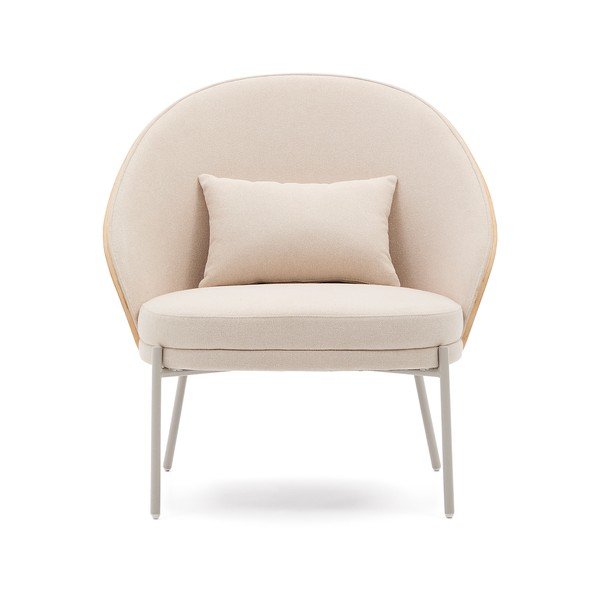 Béžové žinylkové křeslo Eamy – Kave Home