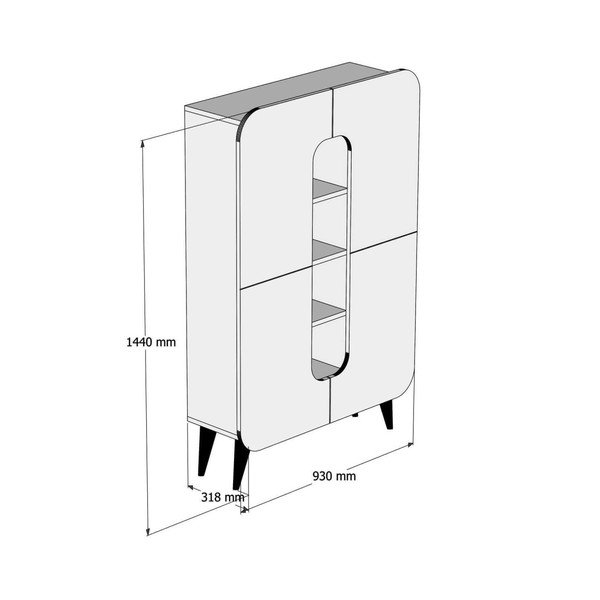 Víceúčelová skříň s policí Mine-image-2