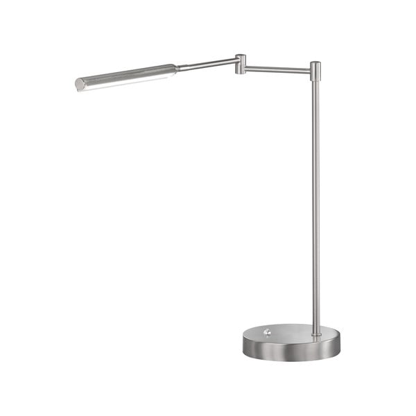 LED stolní lampa ve stříbrné barvě s kovovým stínidlem (výška 49 cm) Nami – Fischer & Honsel