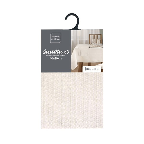 Ubrousky v sadě 3 ks 40x40 cm Stella – douceur d'intérieur-image-1