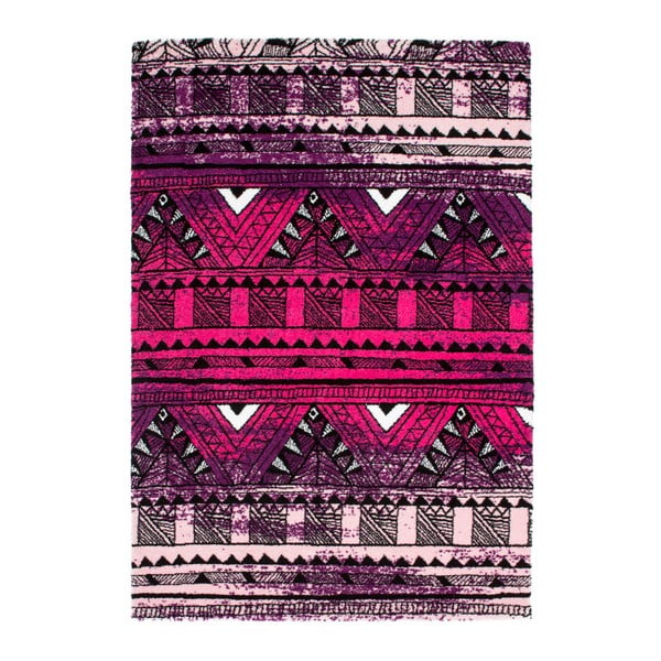 Koberec Aztec 491 purple/fuchsia, 120x170 cm