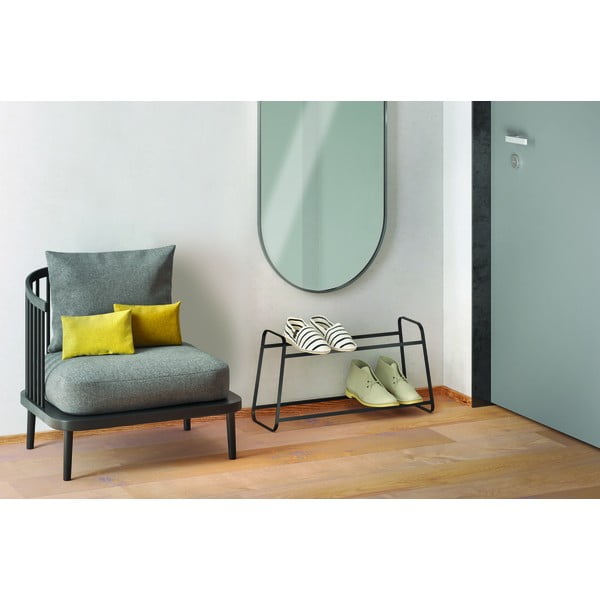 Černý dvoupatrový botník Metaltex Derby-image-1