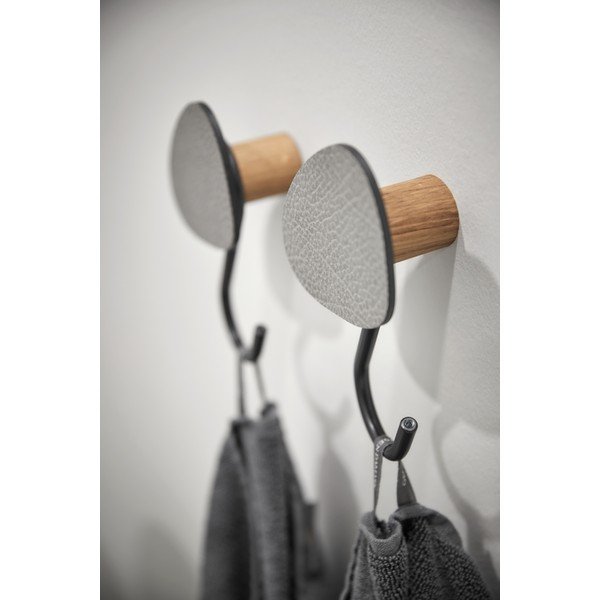 Šedý nástěnný ocelový háček Dot S Bull – LIND DNA-image-1