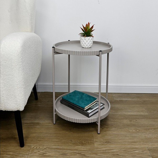 Kovový kulatý odkládací stolek ø 42 cm Herdys – Yes Everyday-image-1