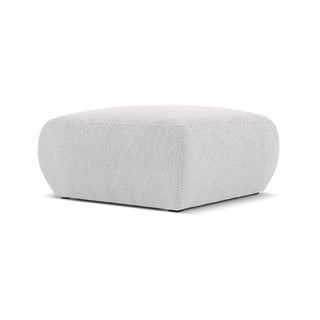 Světle šedý taburet z textilie bouclé Molino – Micadoni Home