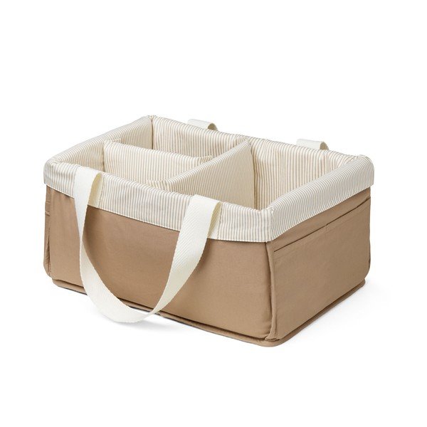 Světle hnědý látkový dětský úložný box 24x34x17 cm Classic Stripes Camel – Cam Cam Copenhagen