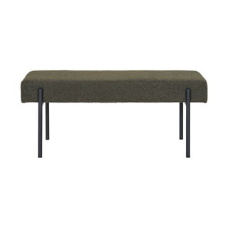 Tmavě zelená lavice z textilie bouclé Swindon – House Nordic