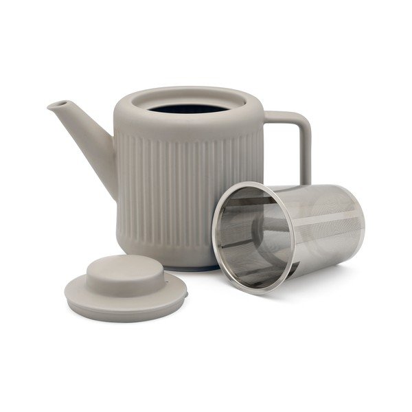 Šedá porcelánová konvice na čaj se sítkem 1,2 l Skagen – Bredemeijer-image-2