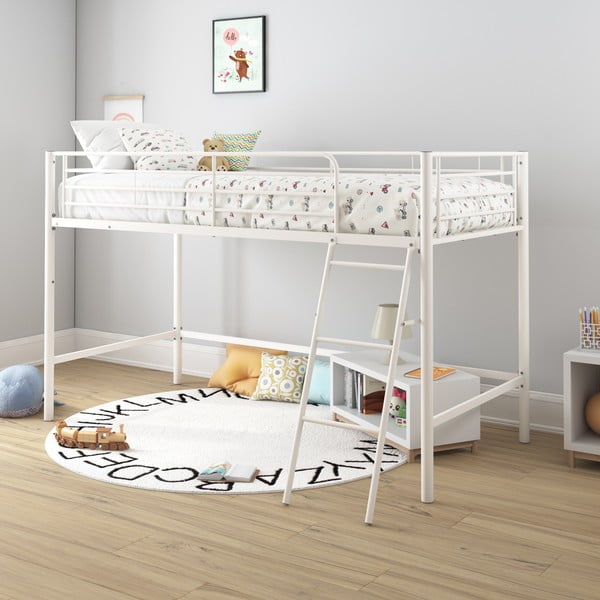 Bílá vyvýšená dětská postel 90x200 cm Jodie – Støraa-image-2