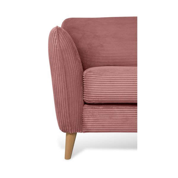 Růžová manšestrová rohová pohovka (pravý roh) Paris – Scandic-image-4