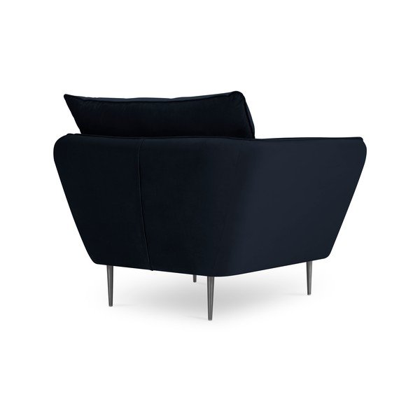 Tmavě modré sametové křeslo Mazzini Sofas Acacia-image-4