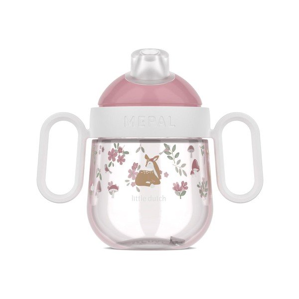 Světle růžový plastový dětský hrnek 200 ml Fairy Garden – Mepal-image-3