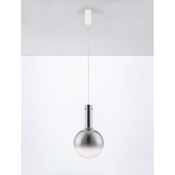 Šedé skleněné LED stmívatelné závěsné svítidlo ø 25 cm Nostos – Nova Luce-image-3
