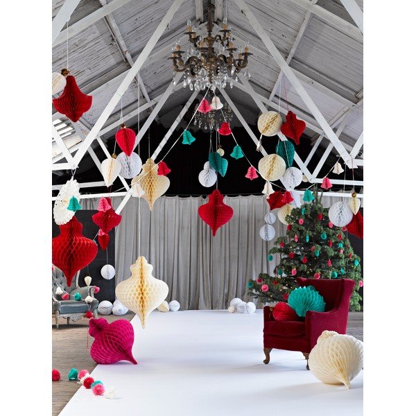 Papírová dekorace Talking tables Giant Bubble Red XL-image-4