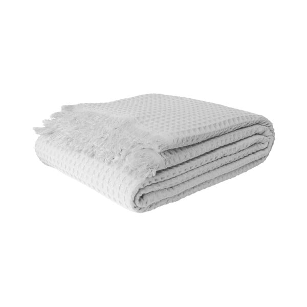 Bílý bavlněný přehoz 140x200 cm Waffle – Mijolnir