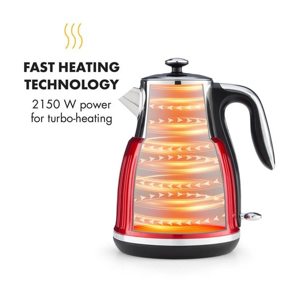 Červená rychlovarná konvice Klarstein Cancan-image-2