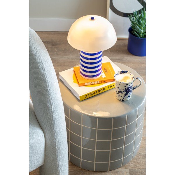 Keramický kulatý odkládací stolek ø 42 cm Retro Tiles – Leitmotiv-image-1