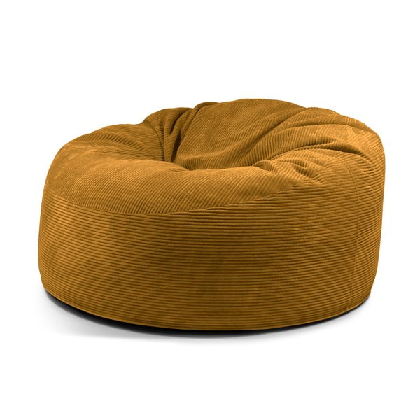 Manšestrový sedací vak v hořčicové barvě Om 135 – SLOWDOWN