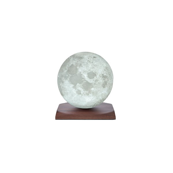 Tmavě hnědá LED stolní lampa z ořechového dřeva (výška 19,5 cm) Smart LunaSpin – Gingko