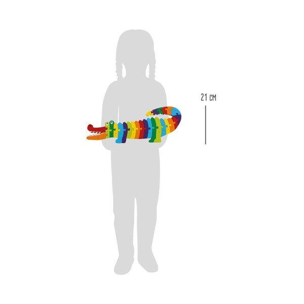Vzdělávací dřevěné puzzle Legler Crocodile ABC-image-1