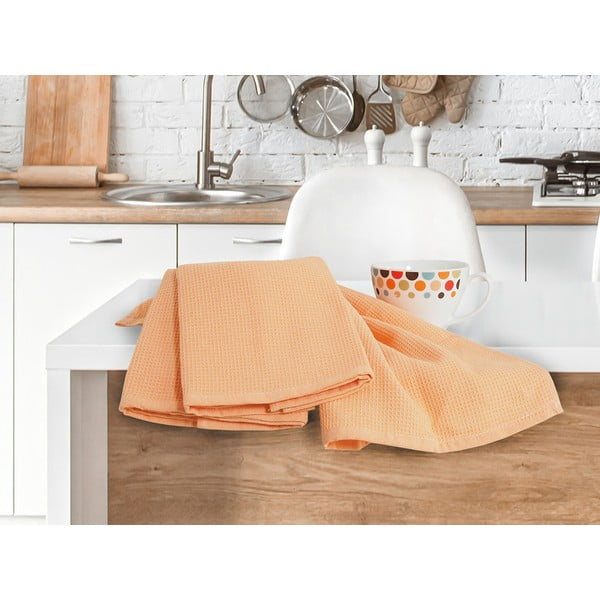 Bavlněné utěrky v sadě 3 ks 40x60 cm Wafle – B.E.S.-image-2