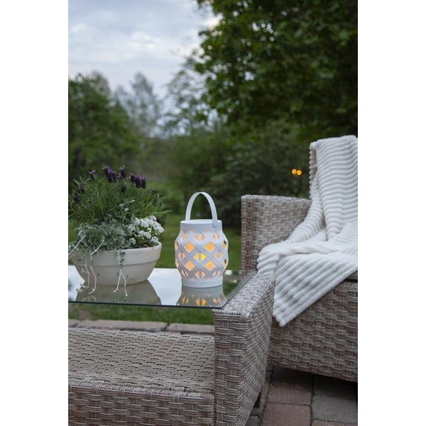 Bílá lucerna Star Trading Flame Lantern, výška 16 cm-image-2