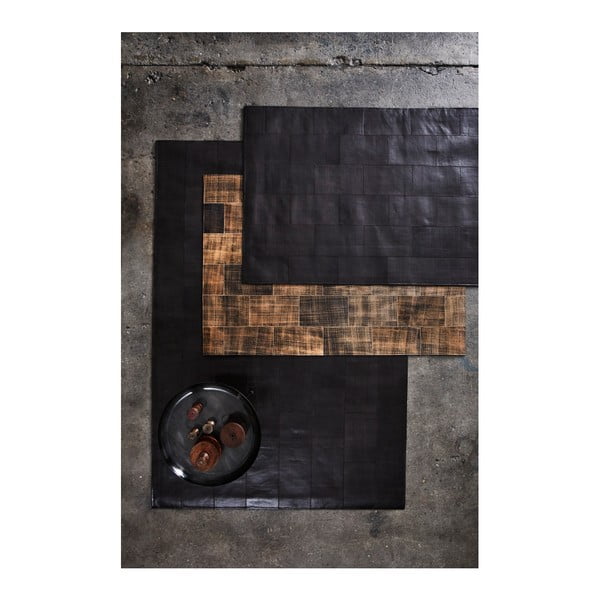 Černý koberec z pravé kůže Fuhrhome Athens, 120 x 180 cm-image-3