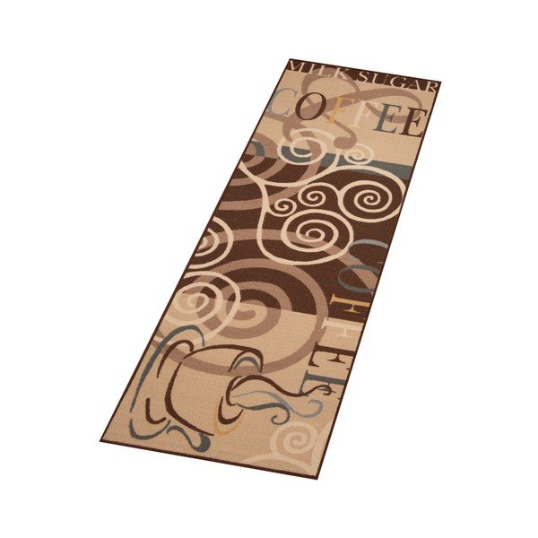 Hnědý běhoun Zala Living Vibe Coffee Ornament, 67 x 180 cm-image-1