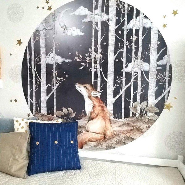 Nástěnná dětská samolepka Dekornik Fox in a Circle, ø 150 cm-image-2