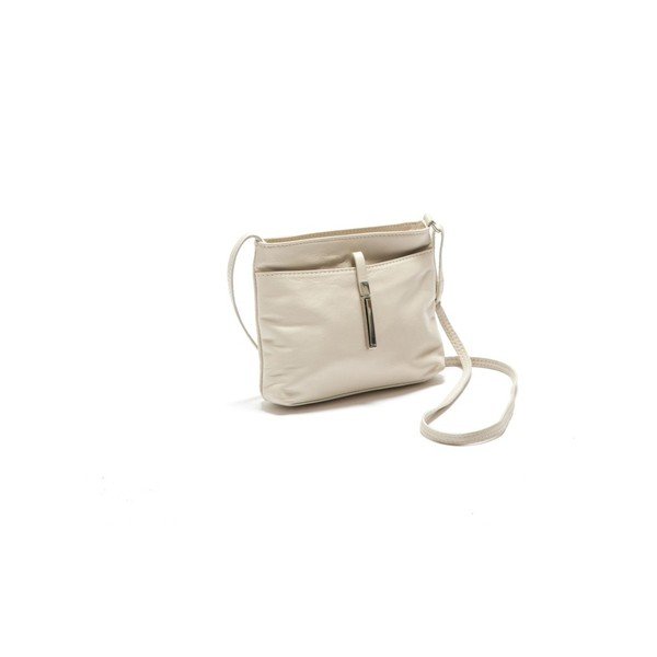 Béžová kožená kabelka Roberta M Suede-image-4