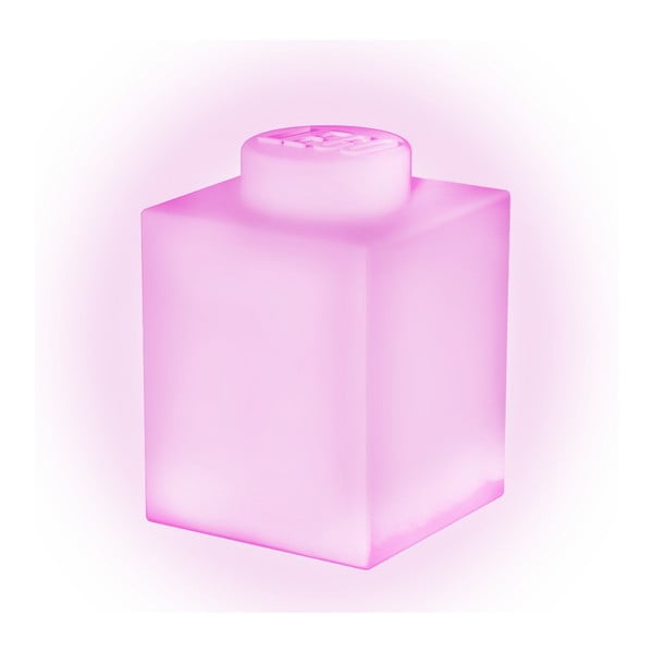 Růžové silikonové noční světýlko LEGO® Classic Brick-image-1