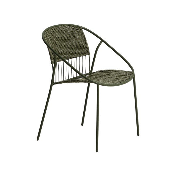 Tmavě zelená zahradní židle Atrani – Kave Home