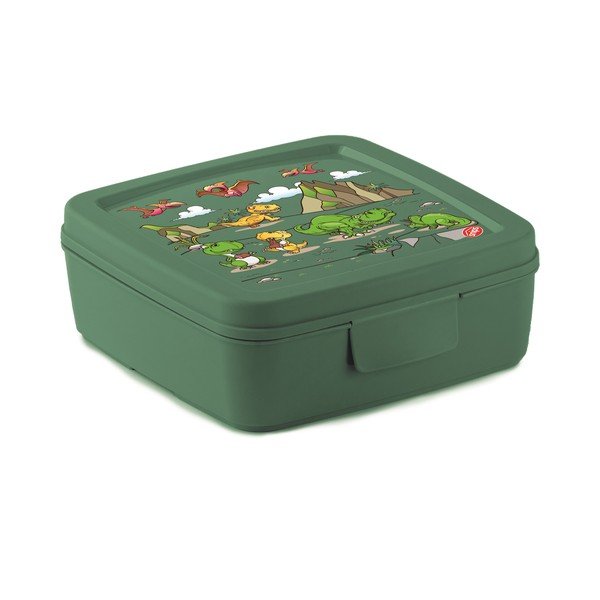 Zelený dětský svačinový box Dinosaur – Snips