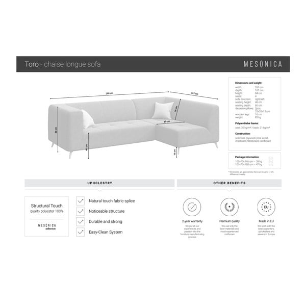Tmavě šedá rohová pohovka MESONICA Toro, levý roh-image-4