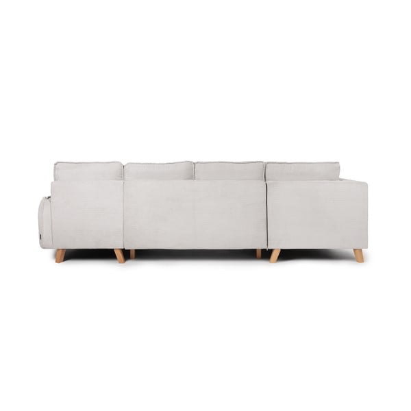 Béžová manšestrová rozkládací rohová pohovka (levý roh/do "U") Tori – Bonami Selection-image-4