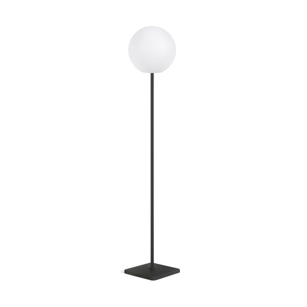 Bílo-černá LED stojací lampa na dálkové ovládání (výška 120 cm) Dinesh – Kave Home