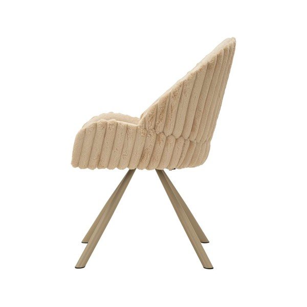 Krémová čalouněná jídelní křesla v sadě 2 ks s područkami Stockholm – Mauro Ferretti-image-4