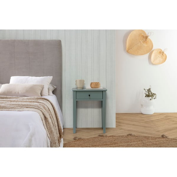 Noční stolek z borovicového dřeva v petrolejové barvě Bart – Marckeric-image-1