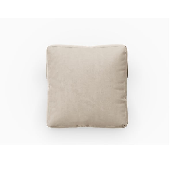 Béžový sametový polštář k modulární pohovce Rome Velvet - Cosmopolitan Design-image-1