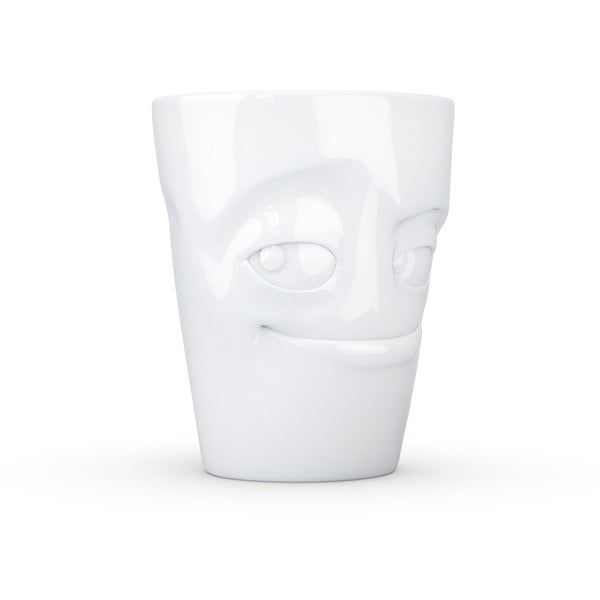 Bílý šibalský porcelánový hrnek s ouškem 58products-image-3