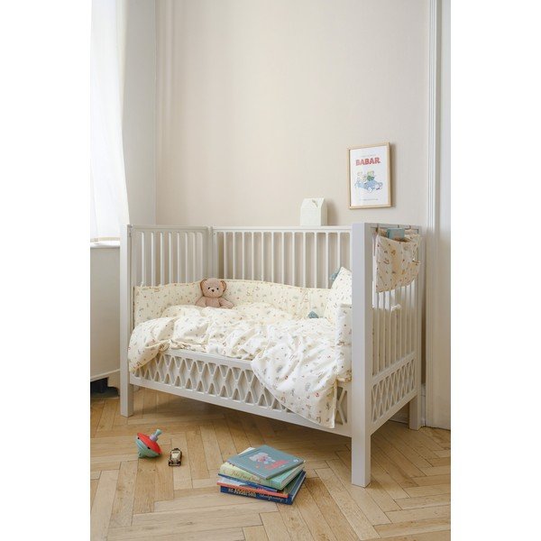 Světle žluté dětské povlečení do postýlky z bio bavlny 100x140 cm Vintage Toys – Cam Cam Copenhagen-image-3