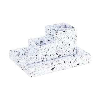 4dílný černo-bílý stolní organizér Bigso Box of Sweden Lena
