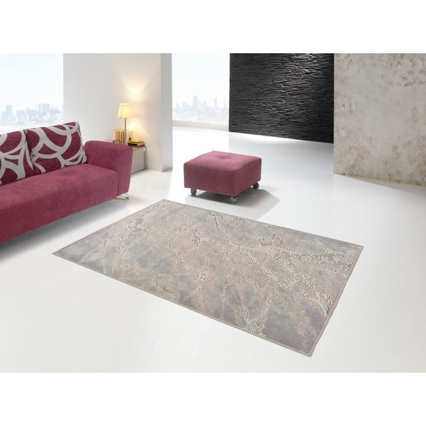 Šedo-béžový koberec z viskózy Universal Margot Marble, 140 x 200 cm-image-1