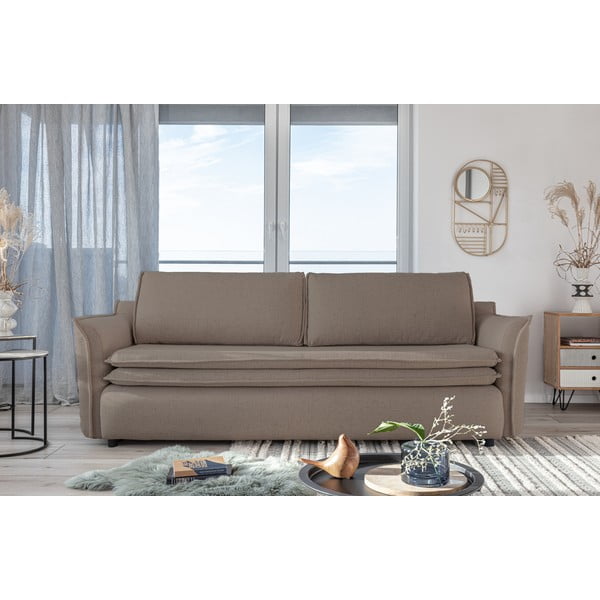 Hnědá rozkládací pohovka Miuform Charming Charlie-image-1