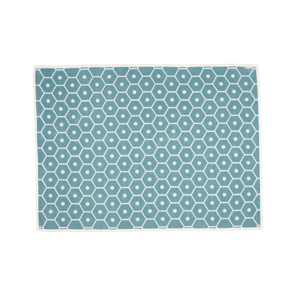 Tyrkysová deka s příměsí vlny 140x180 cm Honey Turquoise – Pappelina