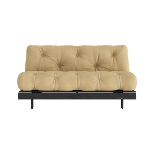 Rozkládací pohovka v hořčicové barvě 160 cm Roots Black Night – Karup Design