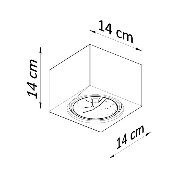 Bílé bodové svítidlo 14x14 cm Duozone – Sollux-image-4