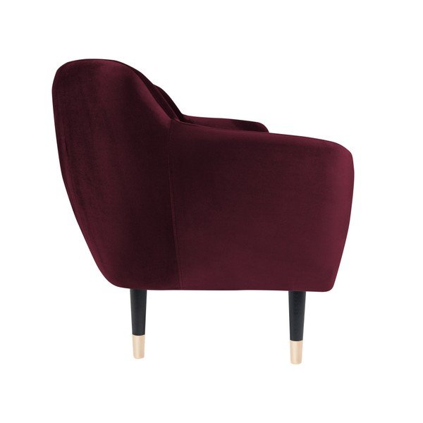 Vínově červená pohovka s černými nohami Mazzini Sofas Amelie, 158 cm-image-3